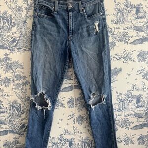 Joe's Jeans Distressed Skinny Blue Jeans
